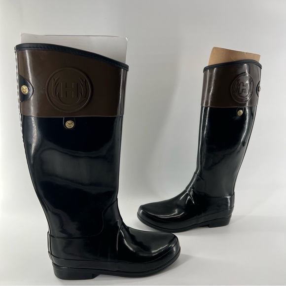 Hunter Shoes Hunter Tall Regent Carlyle Two Tone Riding Rain Boots